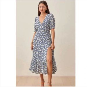 Reformation Nantes Floral Midi Dress Mari - Size 6 - Worn Once